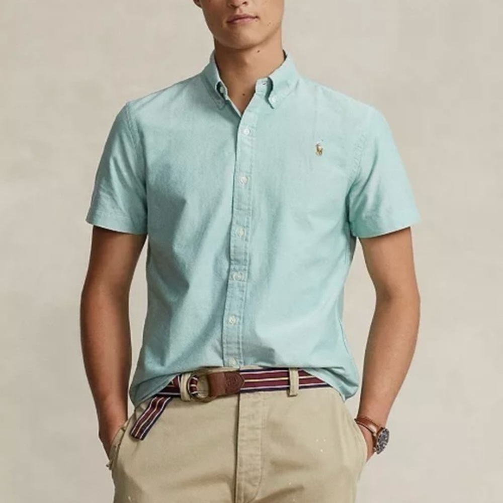 Polo Ralph Lauren Men's Classic Fit Oxford Shirt in Green Size M